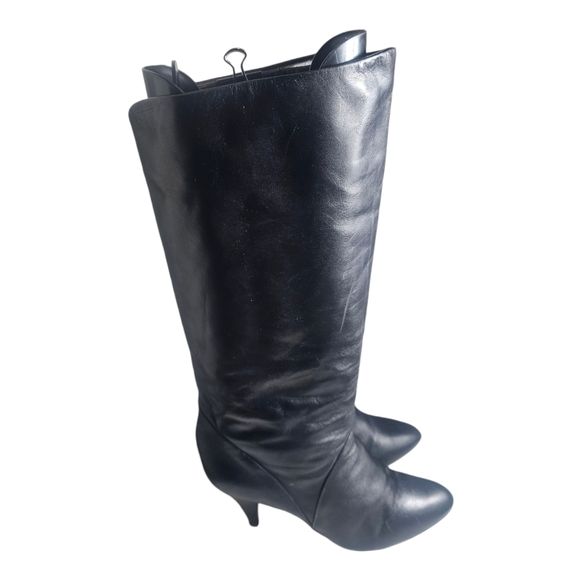 Vintage Hunt Club Pull On Boots Black Leather 8M - Picture 3 of 8